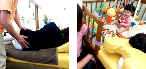 赤ちゃん連れでの産後の骨盤矯正