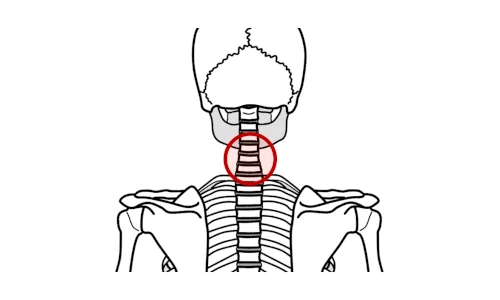 首の真ん中で感じる首の痛み
